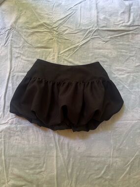Windsor Black Mini Bubble Hem Skirt